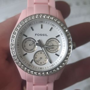 Pink Fossil watch